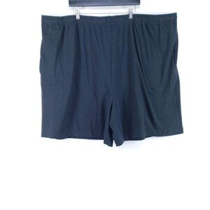 King Size Knit Shorts Men's Size 6XL Big Black Drawstring